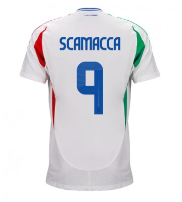 Italien Gianluca Scamacca #9 Bortatröja EM 2024 Kortärmad